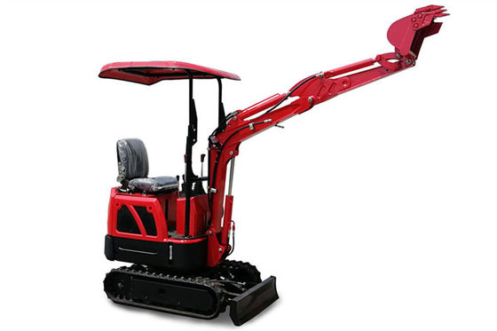 Red Color Mini Excavator Machine For Foundation Construction